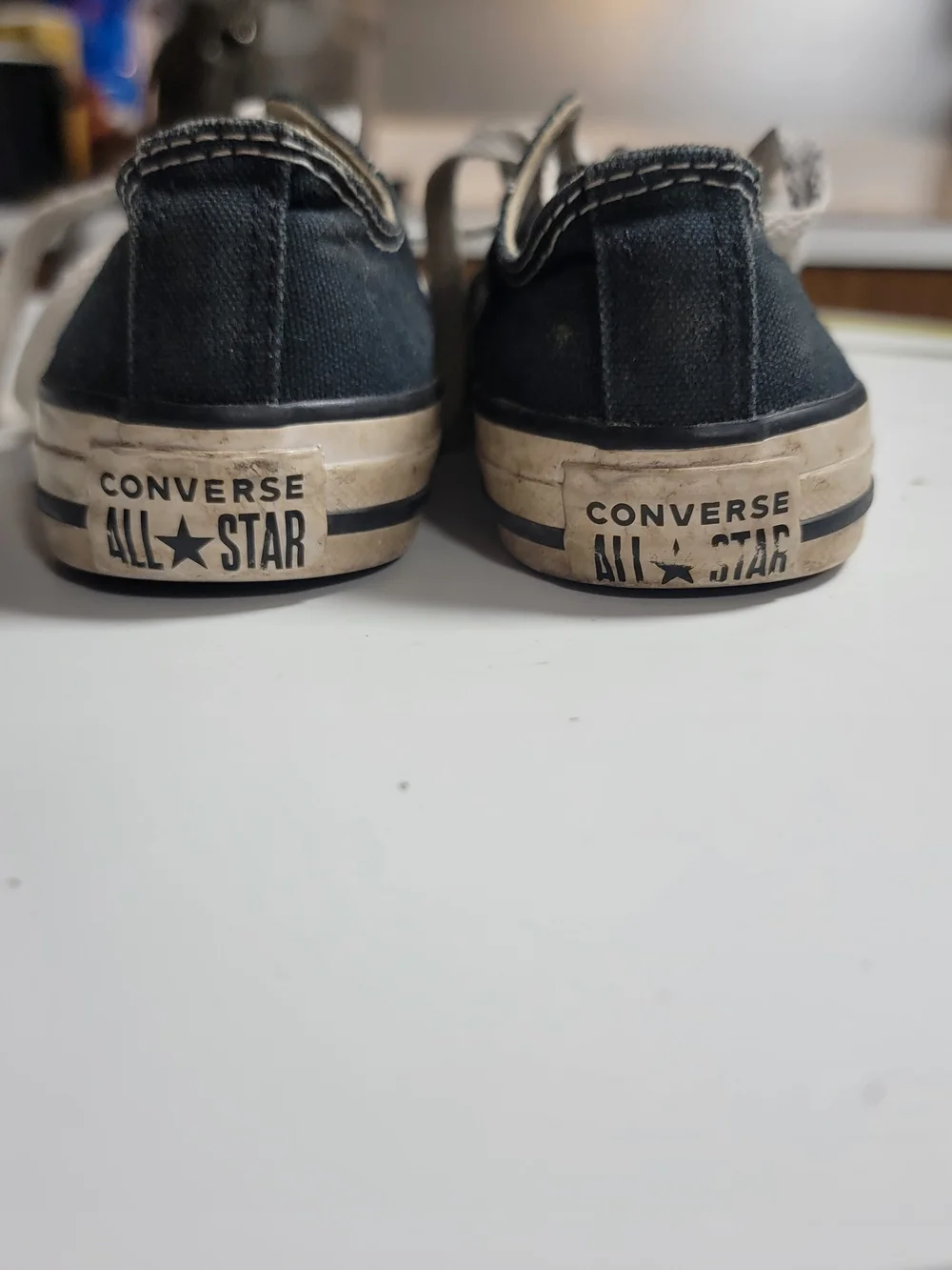 Converse Kids Black Canvas Low-Top Sneakers with White Laces